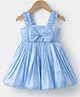 Mark & Mia Frill Sleeves Party Dress with Bow Applique - Light Blue