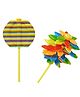 Sanjary Candy Flower Toy, Multi-Colored Petals on a Stick, Set of 2 for kids color design may vary