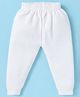 Bodycare Cotton Knit Full Length Thermal Pant with Stripes Detailing - White