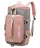 Storite Nylon 25 Cms Small Imported Lightweight Waterproof Duffle Bag, Rucksack Travel Bag, Backpack Carry Luggage Bag Pink/Grey - (43 x 25 x 26 CM)