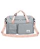 Storite Nylon 44 cms Imported Travel Duffle Bag Sports Gym Shoulder Bag for Women with Wet Pocket & Shoe Compartment Weekender Overnight Travel Luggage Bag (Grey, 44 x 18 x 29 cm)