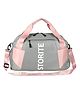 Storite Nylon 47 Cm Imported Travel Duffle Bag, Sports Shoulder Bag for Women with Wet Pocket & Shoe Compartment Weekender Overnight Luggage Bag (Light Grey with Pink, 54 x 20 x 28 Cm)