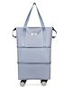 Storite Nylon 61 Cm Travel Duffle Bag With Wheels Expandable Foldable Bag For Travel Waterproof With Rolling Detachable Wheels (Mist Blue - L 61 X B 40 x H 16 cm)