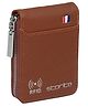 Storite Imported RFID PU Leather 9 Slot Vertical Credit Debit Card Holder Money Wallet Zipper Coin Purse   (Light Brown,11.5x1.75x8Cm)