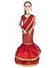 Maalona Navya The Indian Doll in Stylish karwachauth Look  Fully Foldable Red -Height 30 cm