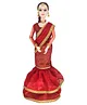 Maalona Navya The Indian Doll in Stylish karwachauth Look  Fully Foldable Red -Height 30 cm
