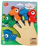 Cots and Cuddles 5pc Cute Quirky Cartoon Animals Soft Finger Puppet Toy for Kids (Dinosaur)