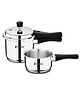 Bergner Sorrento Stainless Steel Outer Lid Pressure Cooker Combo, 2 Litres & 3 Litres