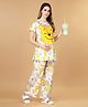 Bella Mama Disney Cotton Knit Half Sleeve Nursing Night Suit with Winnie the Pooh Graphics - White