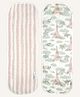 Abracadabra Muslin Burp Pad Set of 2 Eiffel Tower Print - Blue Pink