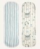 Abracadabra Muslin Burp Pad Set of 2 Rockstar Print - Blue