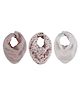 Abracadabra Vintage Floral Theme Cotton Muslin Bandana Bibs Pack Of 3  - Pink