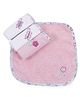 Abracadabra Wash Cloths Butterfly Print Set Of 4 - Pink White