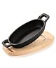 Bergner Cook & Share 15 cm Cast Iron Mini Pan Oval, Baking 240 ml