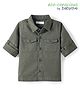 Babyoye 100% Cotton Knit Solid Dyed Full Sleeves Shirt with Squirrel Print at the Back - Dark Green