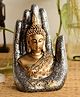 eCraftIndia Golden Silver Handcrafted Buddha Palm