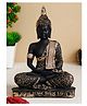 eCraftIndia Black & Golden Polyresin Handcrafted Meditating Lord Buddha Statue