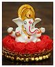 eCraftIndia Lord Ganesha idol on Decorative Plate for Car and Home