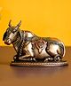 eCraftIndia Handcrafted Polyresin Bronze Finish Nandi Statue Animal Figurine