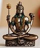 eCraftIndia Meditating Lord Shiva Cold Cast Bronze Resin Decorative Figurine