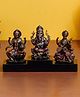eCraftIndia Handcrafted Polyresin Bronze Finish Lakshmi Ganesha Saraswati Idols