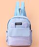 Pine Kids  Checkered Fashion Backpack With Bunny Applique - Blue