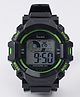 Pine Kids Free Size Digital Watch - Black & Green