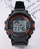 Pine Kids Free Size Digital Watch - Black & Red
