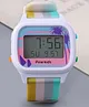Pine Kids Digital Watch with Color Block Print - Multicolor