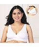 Zelena Women 95% Modal & 5% Ealstane Maternity Feeding Bra With Padding - White