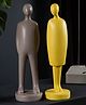 The Artment Refined Presence : The Art of Minimal Expression | Artifacts for Home Decor, Living Room, Showpiece - Yellow & Brown (Pack of 2)