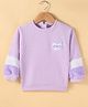 Little Kangaroos Fleece Knit Full  Sleeves T-Shirt With Fox Applique - Purple
