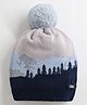 Cherry Crumble By Nitt Hyman Cotton Trees Printed & Pompom Embellished Beanie Cap - Multi Colour