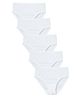 Charm n Cherish 100% Cotton Pack Of 5 Solid Panties - White