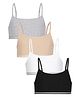 Charm n Cherish 100% Cotton Pack Of 4 Solid Training  Bras - Multi Colour