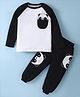 Nite Flite Cotton Knit Full Sleeves Panda Printed Tee & Pajama Set - Black & White