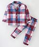 Nite Flite Cotton Knit Full Sleeves Checked Coordinating Shirt & Pajama Set - Multi Colour
