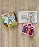 Little Canvas DIY Colouring Papa Bear loves Baby Bear Pouch