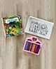 Little Canvas DIY Colouring Elephant and Lion Pouch