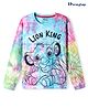 HoneyHap Disney Single Jersey Knit Full Sleeves T-Shirt With Lion King Graphics & Tie & Dye Effect - Light Blue