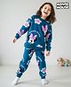 HoneyHap Disney Terry Knit Full Sleeves Sweatshirt & Lounge Pant Set with Minnie Mouse Graphic -  Navy Blue