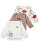 My Milestones Pack Of 3 100% Cotton Full Sleeves Fruit Vehicles & Animals Printed Tees - Multi Colour