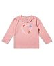 My Milestones 100% Cotton Full Sleeves Bonjour Text & Heart Printed Tee - Peach