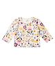 My Milestones 100% Cotton Full Sleeves Floral Printed Tee - Cream