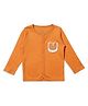 My Milestones 100% Cotton Full Sleeves Embroidered Pocket Tee - Orange