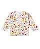 My Milestones 100% Cotton Full Sleeves Fruits Printed Tee - Cream