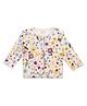 My Milestones 100% Cotton Full Sleeves Floral Printed Tee - Cream