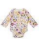 My Milestones 100% Cotton Full Sleeves Floral Printed Onesie - Cream