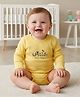 My Milestones 100% Cotton Full Sleeves Floral Printed Onesie - Yellow