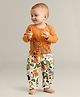 My Milestone 100% Cotton Full Sleeves Animals Printed Tee & Joggers Set - Multi Colour